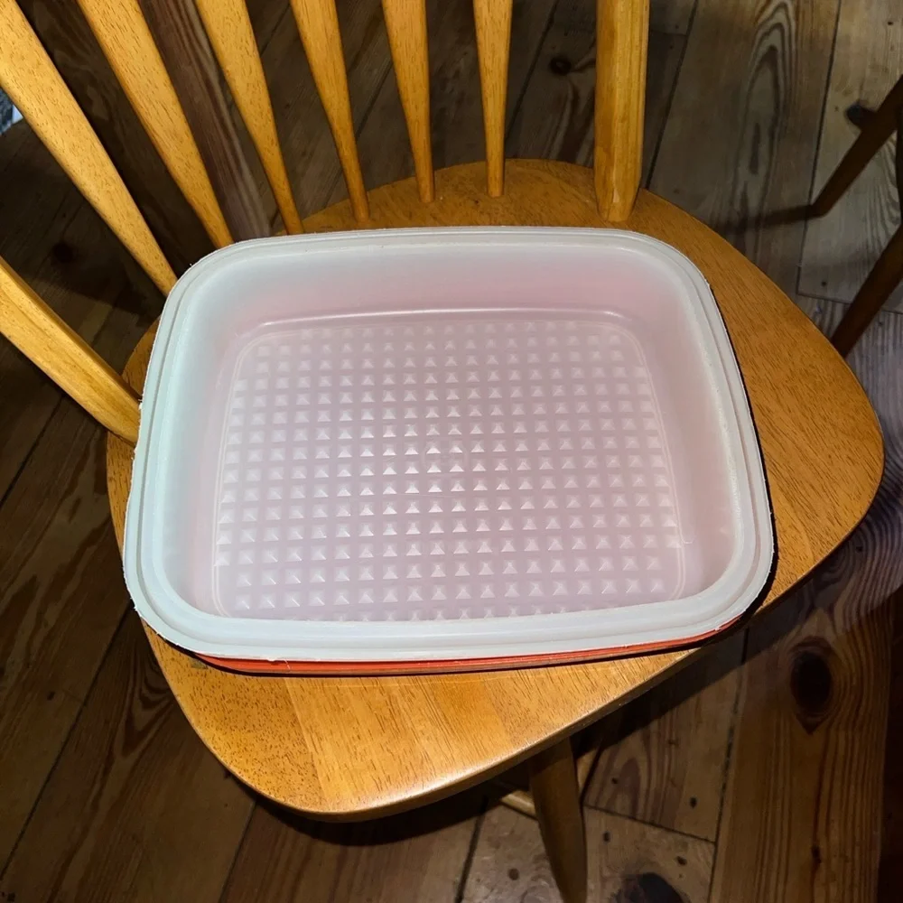 Tupperware Season-Serve Marinade Container Large Passion Red New BBQ Marinator